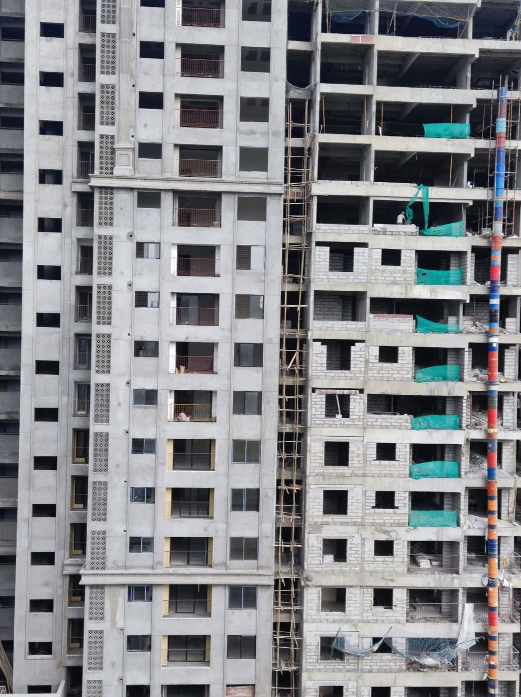 High-rise residential tower under construction